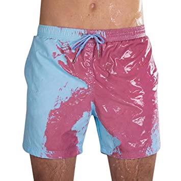 Color-changing Beach Shorts Men Quick Dry Swimwear Beach