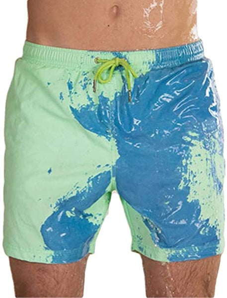 Color-changing Beach Shorts Men Quick Dry Swimwear Beach