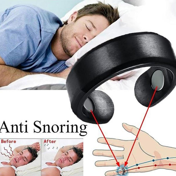 Newly Acupressure Anti Snore Ring Titanium Alloy Treatment Reflexology Anti Snoring Apnea Sleeping Device Promotion Price