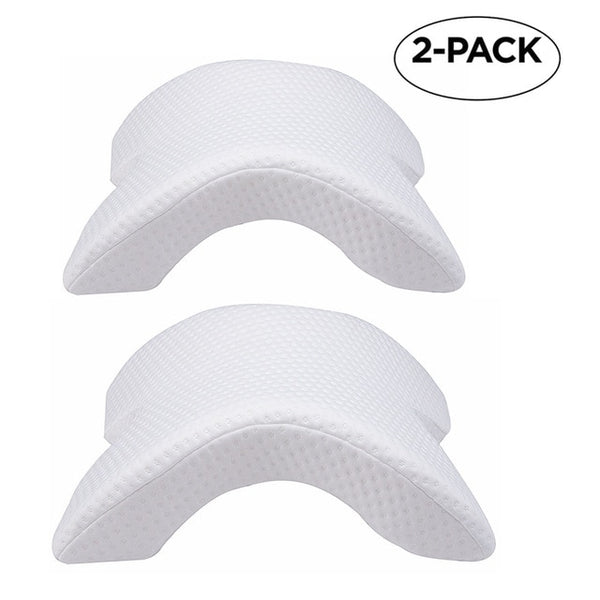 Arch U-Shaped Curved Memory Foam Sleeping Neck Cervical Pillow with Hollow Design Arm Rest Hand Pillow for Couple Side Sleepers
