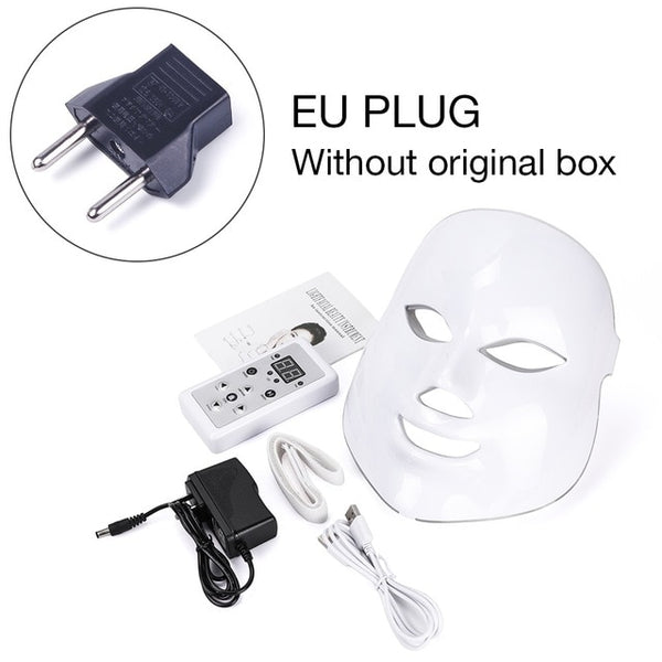 7 Colors Led Facial Mask Beauty Skin Care Rejuvenation Wrinkle Acne Removal Face Beauty Therapy Whitening Tighten Instrument