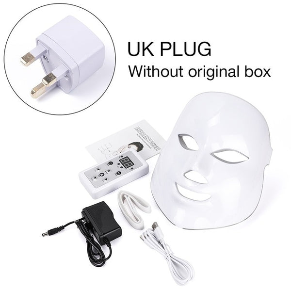 7 Colors Led Facial Mask Beauty Skin Care Rejuvenation Wrinkle Acne Removal Face Beauty Therapy Whitening Tighten Instrument