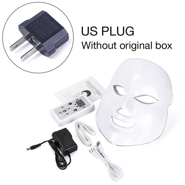 7 Colors Led Facial Mask Beauty Skin Care Rejuvenation Wrinkle Acne Removal Face Beauty Therapy Whitening Tighten Instrument