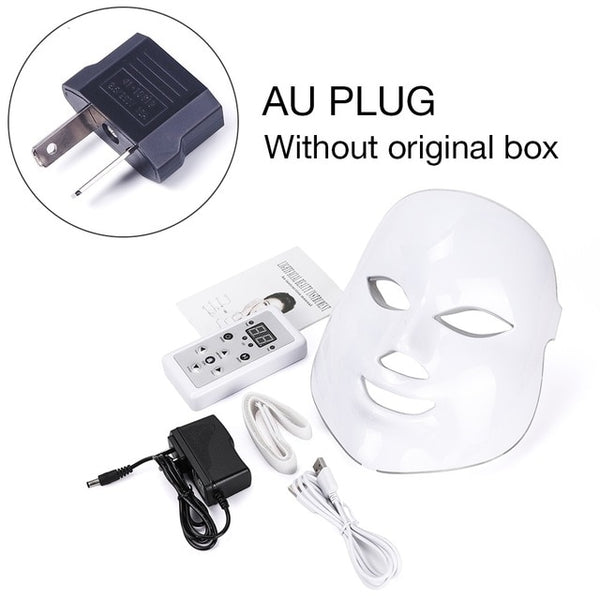 7 Colors Led Facial Mask Beauty Skin Care Rejuvenation Wrinkle Acne Removal Face Beauty Therapy Whitening Tighten Instrument