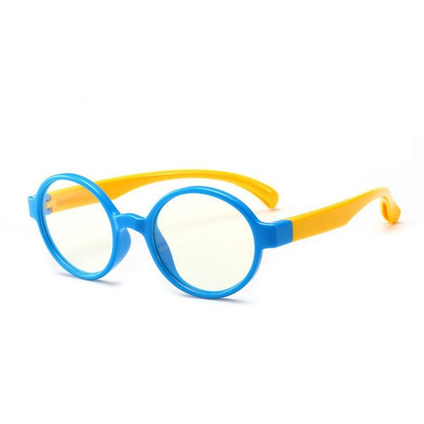 Bendable Children Optical Glasses Flexible One-piece Safe Eyeglasses Plain Mirror Silicone Anti-blue Light Goggles Eyewear Frame