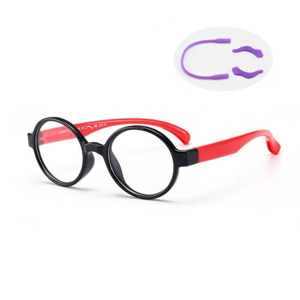 Bendable Children Optical Glasses Flexible One-piece Safe Eyeglasses Plain Mirror Silicone Anti-blue Light Goggles Eyewear Frame