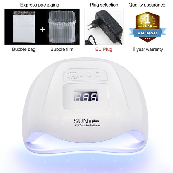 LKE SUNX 48W 54W Nail Dryer UV LED Nail Lamp Gel Polish Curing Lamp with Bottom 30s/60s Timer LCD Display Lamp for Nail Dryer