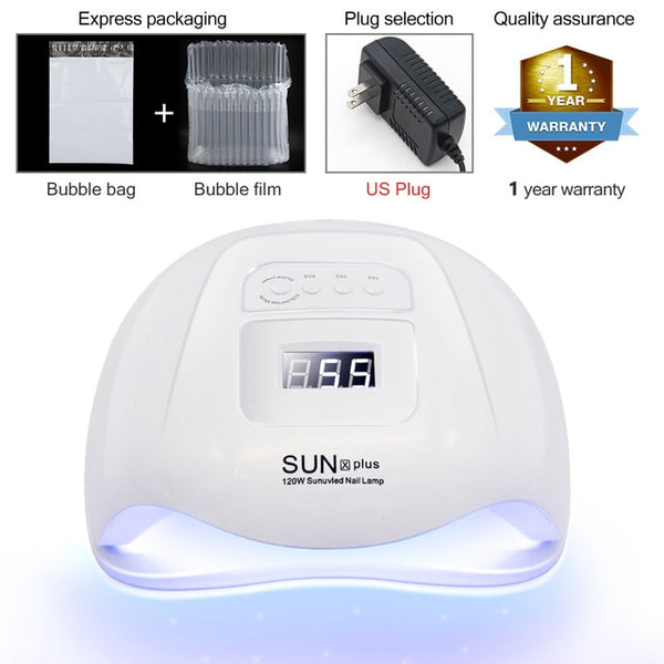 LKE SUNX 48W 54W Nail Dryer UV LED Nail Lamp Gel Polish Curing Lamp with Bottom 30s/60s Timer LCD Display Lamp for Nail Dryer