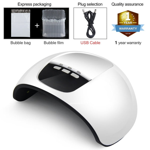 LKE SUNX 48W 54W Nail Dryer UV LED Nail Lamp Gel Polish Curing Lamp with Bottom 30s/60s Timer LCD Display Lamp for Nail Dryer