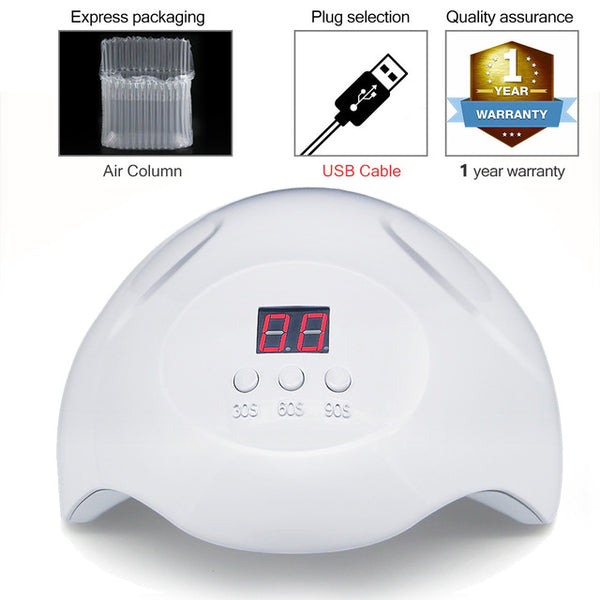 LKE SUNX 48W 54W Nail Dryer UV LED Nail Lamp Gel Polish Curing Lamp with Bottom 30s/60s Timer LCD Display Lamp for Nail Dryer