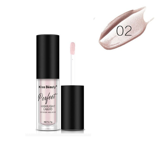 illuminator Highlighter Makeup Glow Kit Face Brighten Contouring Shimmer Shiny Liquid Highlighter Powder Palette Bronzer
