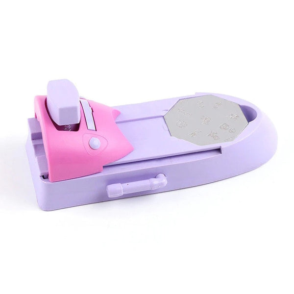 Pro Nail Art DIY Pattern Printing Manicure Machine with 6pcs Metal Stamp Stamper Nail Tools Color Draw Polish Nail Printer Tool