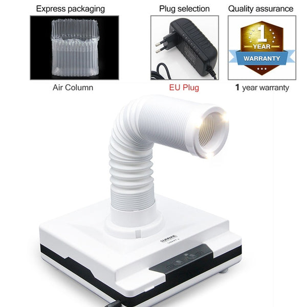 60W LKE Nail dust collector 4500rpm vacuum cleaner for manicures suction dust cleaner retractable elbow nail dust collector