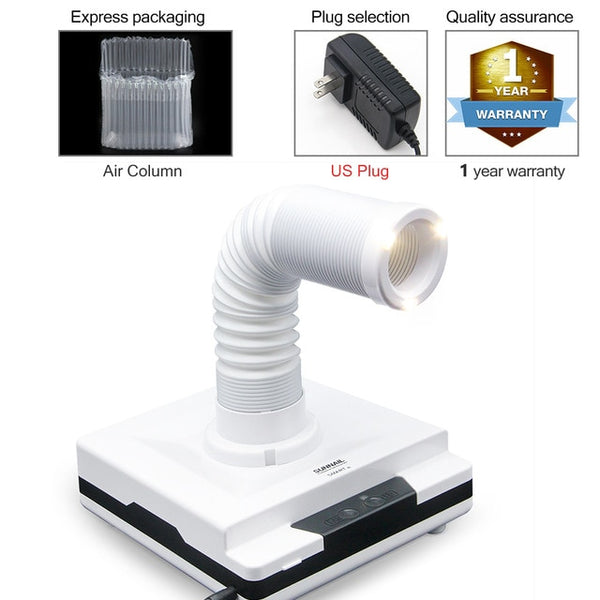 60W LKE Nail dust collector 4500rpm vacuum cleaner for manicures suction dust cleaner retractable elbow nail dust collector