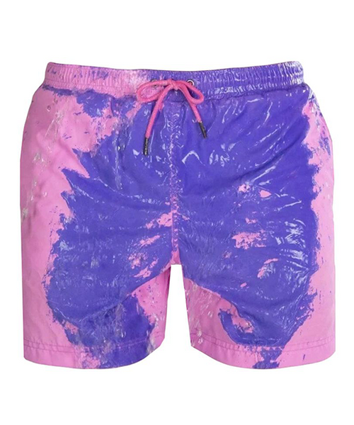 Color-changing Beach Shorts Men Quick Dry Swimwear Beach